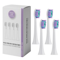 바비온 퍼펙트케어 음파 전동칫솔모 파워클린 화이트 4p, 1세트