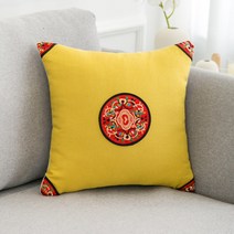 카리스 린넨 자수 스타일 쿠션커버