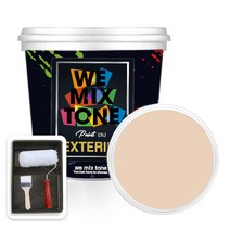 WEMIXTONE 외부용 EXTERIOR 페인트 3L + 붓 + 로울러 + 트레이 세트, WMT0501P01(페인트)