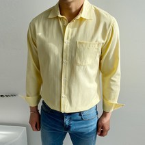 머시따 데일리 옥스포드 포켓 무지 셔츠 옐로우 2XL(54)