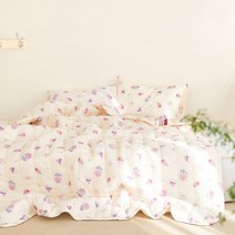 더메종 리틀썸머 풍기인견 키즈 차렵이불 베개커버 세트, 아이스크림