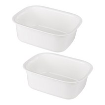 블랑 사각 설거지통, 화이트, 2개