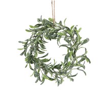 마쉬매리골드 크리스마스 겨우살이 캔들 홀더링 리스, 그린