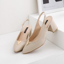 갓슈 골든에셈 하이힐 슬링백 7cm