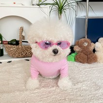 바이담수미 강아지 퐁퐁 레이스 올인원, 핑크