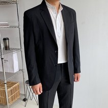 머시따 남성용 세미 포멀 싱글 린넨 자켓