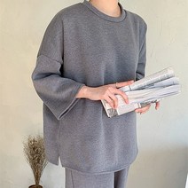 클릭앤미 여성용 기모 트레이닝 상하의 세트