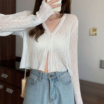 로로라 여성용 스프라이트 린넨 스타일 가디건