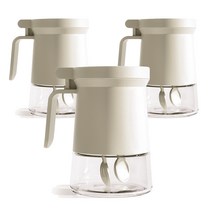 차이나다 습기방지 양념통 세트 크림, 단품, 3개