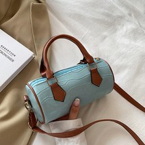 애나멜 실린더 브라운 라인 미니 크로스백 PRD11502