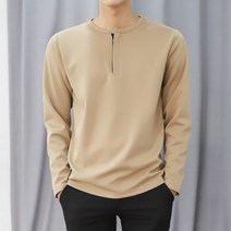 남성용 핏좋은 지퍼포인트 헨리넥 티셔츠 DLTRT23006