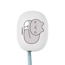 트라이코지 야옹이식빵 LED 미니 휴대용 칫솔기 STB-022, 러시안블루