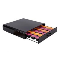 돌체구스토 커피캡슐 보관함 밀폐 서랍형 36구, 1개, 블랙