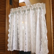 북유럽 레이스 하프 커튼