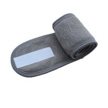 미니맥시 컬러 벨크로 세안 밴드, 그레이, 1개