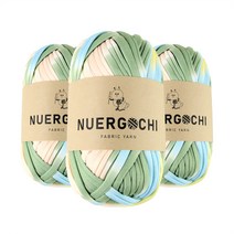 누에르고치 패브릭 얀 레인보우 그라데이션 뜨개실 3p, 04, 30m