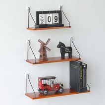 북유럽풍 인테리어 원목 벽선반 DD029, 브라운