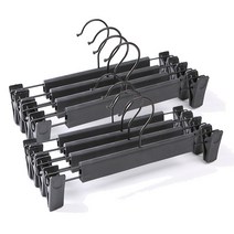 유즈윈 플라스틱 치마 바지걸이, 10개, 매트블랙