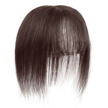 하이유니 인모 3D 에어 앞머리 정수리 탑커버 헤어피스, 다크브라운