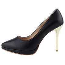 단골언니 여성용 골드굽 파티마 가죽 가보시 펌프스 힐 10cm