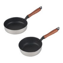 LAGO 인덕션 미니 후라이팬 16cm + 이유식 밀크팬 16cm 프라이팬 2종 세트, 혼합색상, 프라이팬16cm + 밀크팬16cm