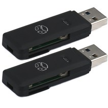 디지지 USB3.0 2IN1 카드리더기 웨이브온 2p, D21-0303, 블랙