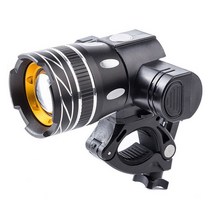 뉴엔 T6 충전식 LED 자전거 라이트 J89W, 블랙, 1개
