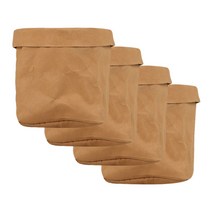 마켓감성 크래프트 종이봉투 8 x 8 cm, 브라운, 4개