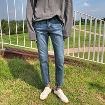 머시따 남성용 슬라브 워싱 히든밴딩 청바지 일반기장