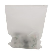 아이엔피 무지 슬라이드 타공 지퍼백 유백 반투명 35호 35 x 45 cm, 50개