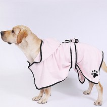 한별나라 반려동물 극세사 목욕 가운, 핑크