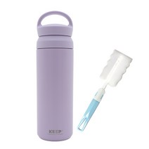 KEEP 이지 핸들 텀블러 500ml + 텀블러 세척솔 세트, 퍼플