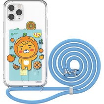 카카오프렌즈 리틀 프루티 투명방탄 카드 목걸이 휴대폰 케이스