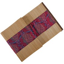 대나무 티 매트 테이블러너, 02 빨간색, 30 x 210 cm