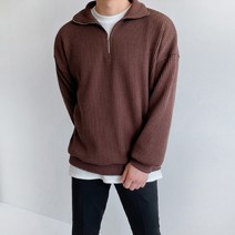 머시따 놈코어 반집업 니트 맨투맨