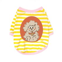 블랭크도그 강아지 크림이푸푸 티셔츠, YELLOW