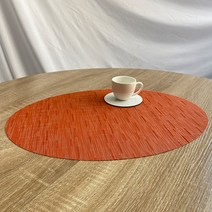 PVC 컬러 원형 테이블 매트 2p, TYPE 06, 45 x 32 cm