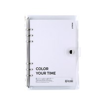 미뉴잇 투명 컬러 바인더 A5 6공, 실버, 1개