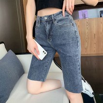 앤드스타일 여성용 편한뒷밴딩 5부 데님 팬츠 260507