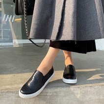 벨레페 여성용 페로니 뱀피무늬 슬립온