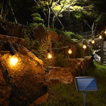 21세기트랜드 태양열 공급 테라스 감성 전등선 레트로등 10m 20구 + 리드선 3m, 전구색