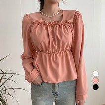 베러스윗 프릴 셔링 긴팔 블라우스