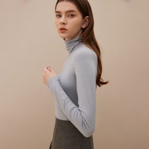 콜라보토리 여성용 Solid Turtleneck Top BECMB2003M