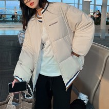 마이시즌 여성용 라인 스포티 패딩 점퍼