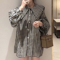 스타 빅카라 볼륨 임부 셔츠 블라우스