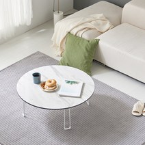 아이캔컴퍼니 LPM 폰드 접이식 원형 테이블 600, 마블