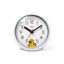 OWC 무소음 흡착식 탁상 겸용 방수 욕실시계, 꽥꽥 덕순이
