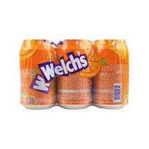 웰치 소다 오렌지맛, 355ml, 6개