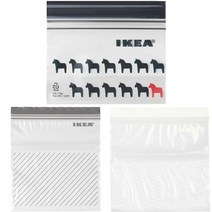 이케아 ISTAD 이스타드 지퍼백 이중잠금 0.3L x 25p + 1.2L x 25p + 2.5L x 25p 세트, 1세트, 혼합