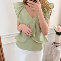 슈가펀 아멜라 허리끈 나시 블라우스